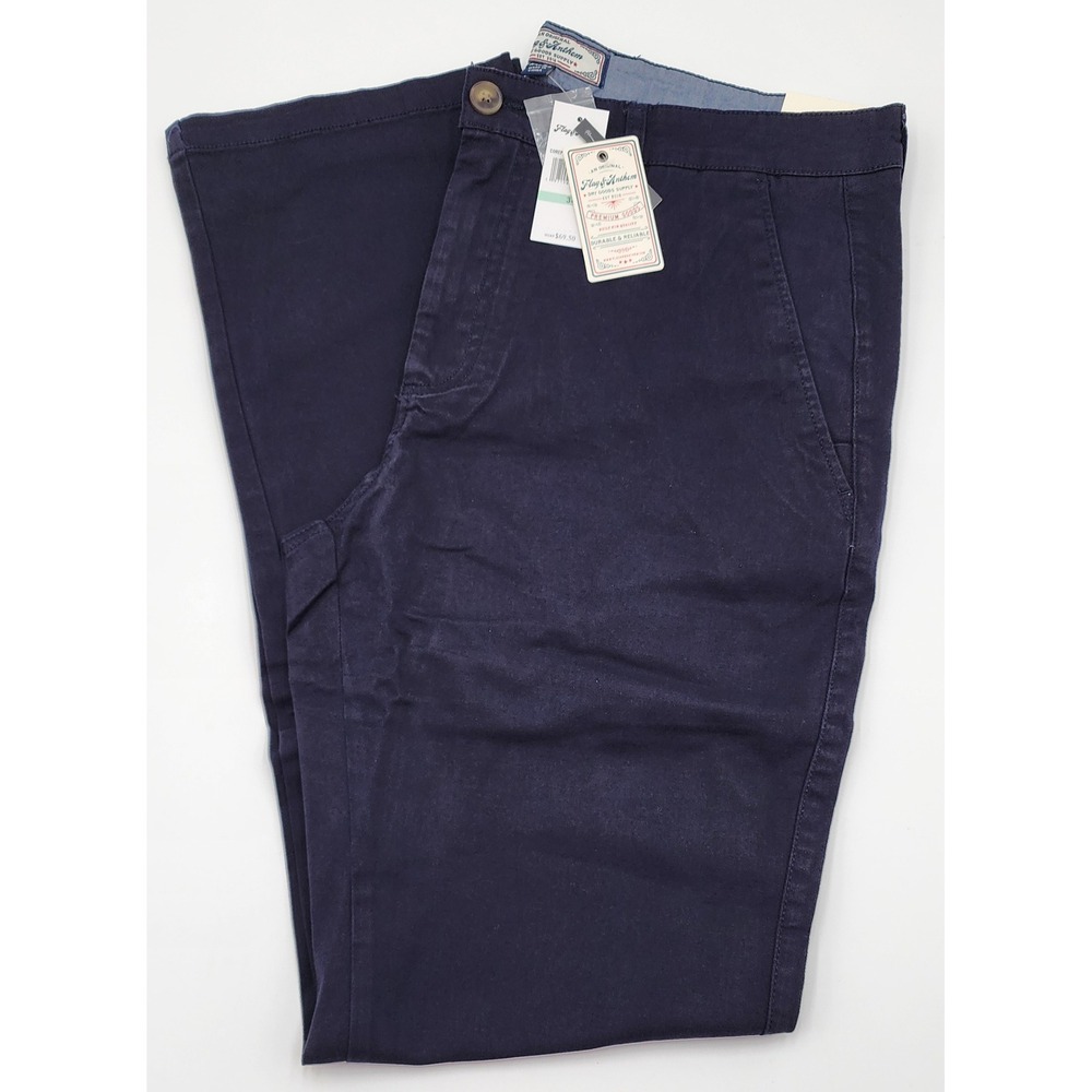 Flag & Anthem Chino Pants Men 34x34 Navy Blue NEW Nashville Straight Leg NWT